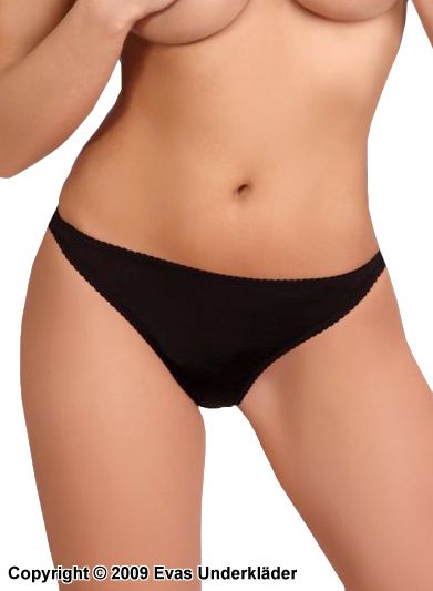 Thong panty with jagged edges